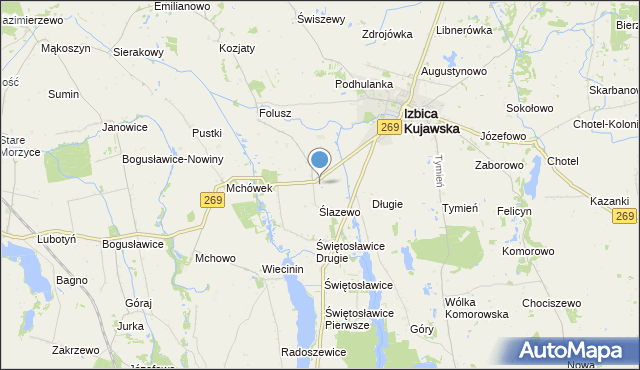 mapa Grochowiska, Grochowiska gmina Izbica Kujawska na mapie Targeo